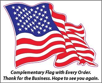Soaring Bald Eagle American Flag Decal Large 36"