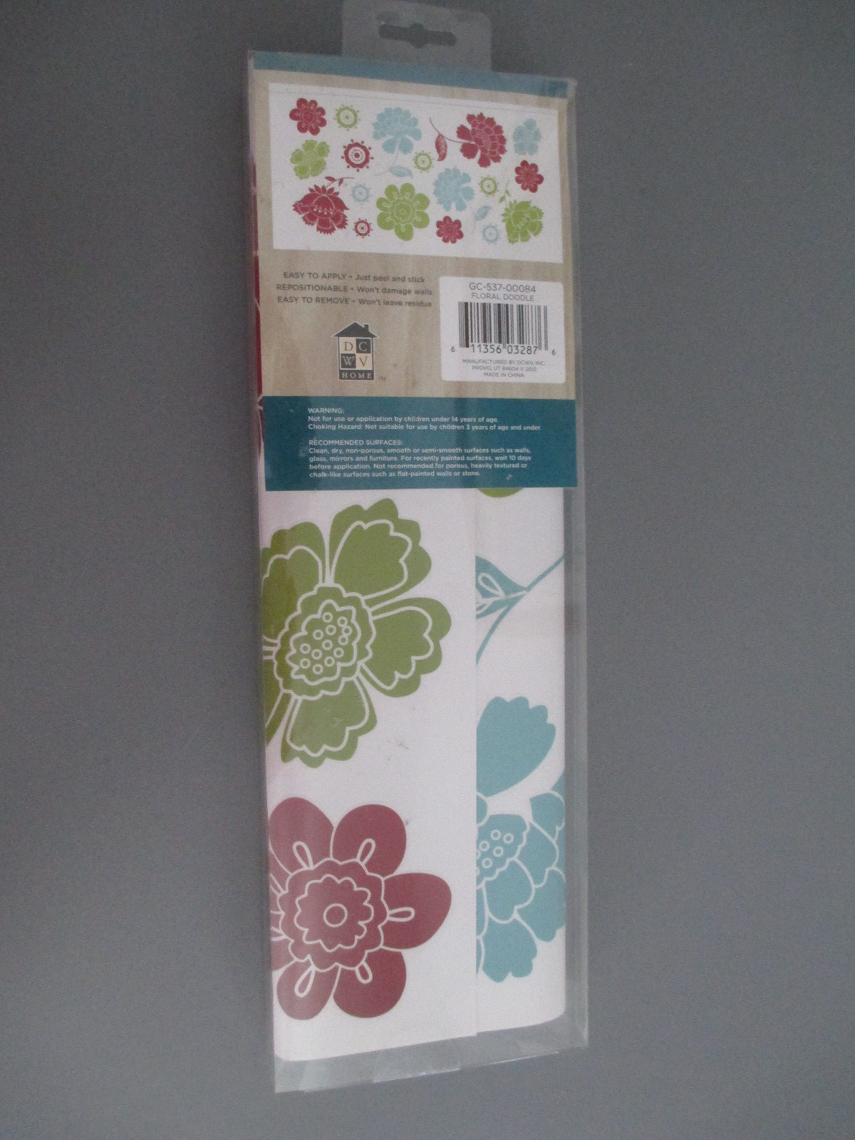 Wall Designer Accents Stickers Repositioned FLORAL DOODLE Any Room Wall Art