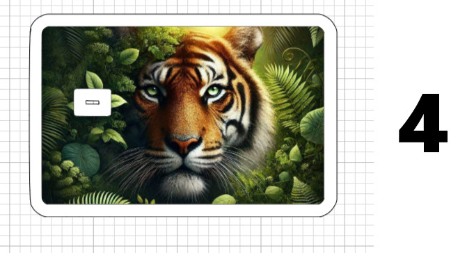 Tigers Credit Debit ATM Card Skin Stickers Cat Neon Jungle Stripes Tiger Flower