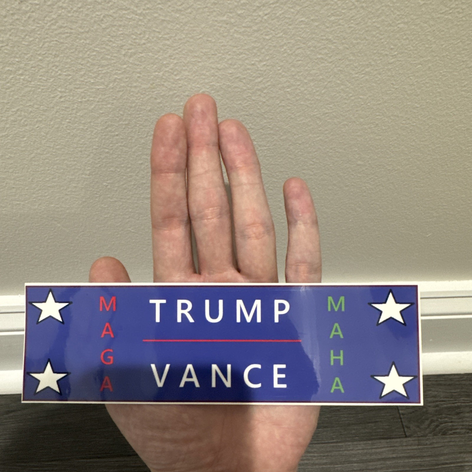 Trump Vance 2024 Presidential Campaign Sticker Custom Made in the USA