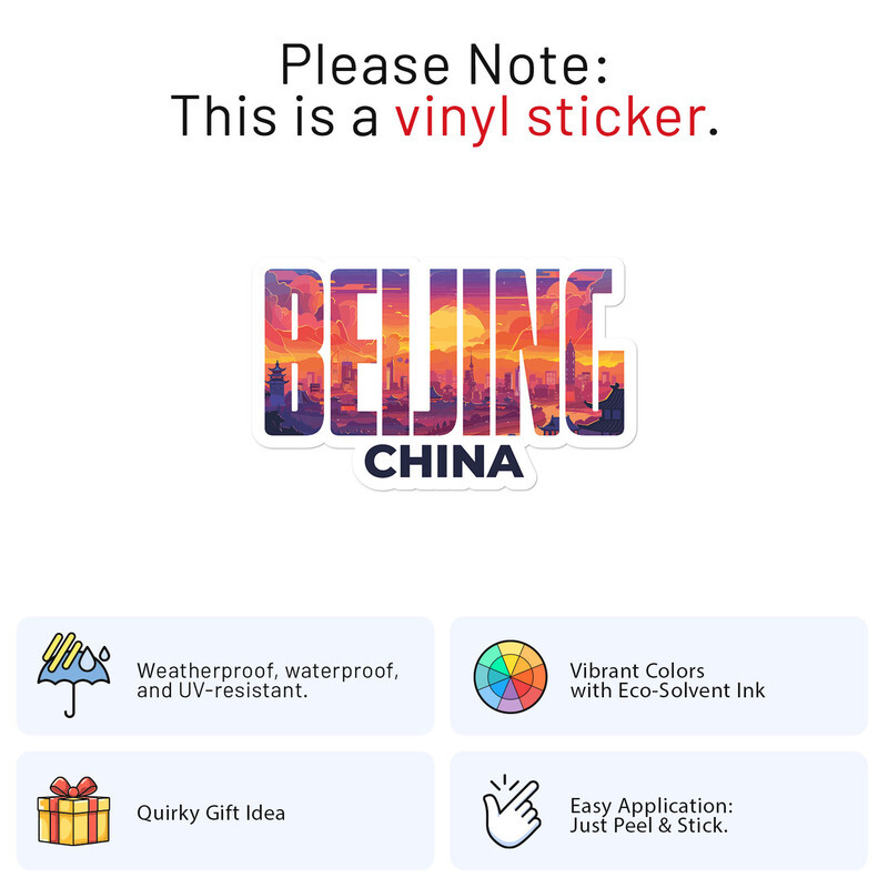China Beijing City Sticker Car Bumper Weatherproof Vinyl Decal