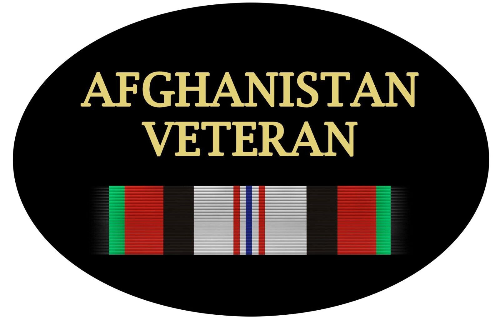 Afghanistan Veteran Oval Sticker Decal iraq afg military vet us war