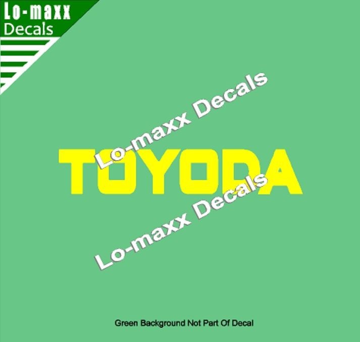 TOYODA Premium Custom Graphics Die-Cut Vinyl Decal for High-Octane Style