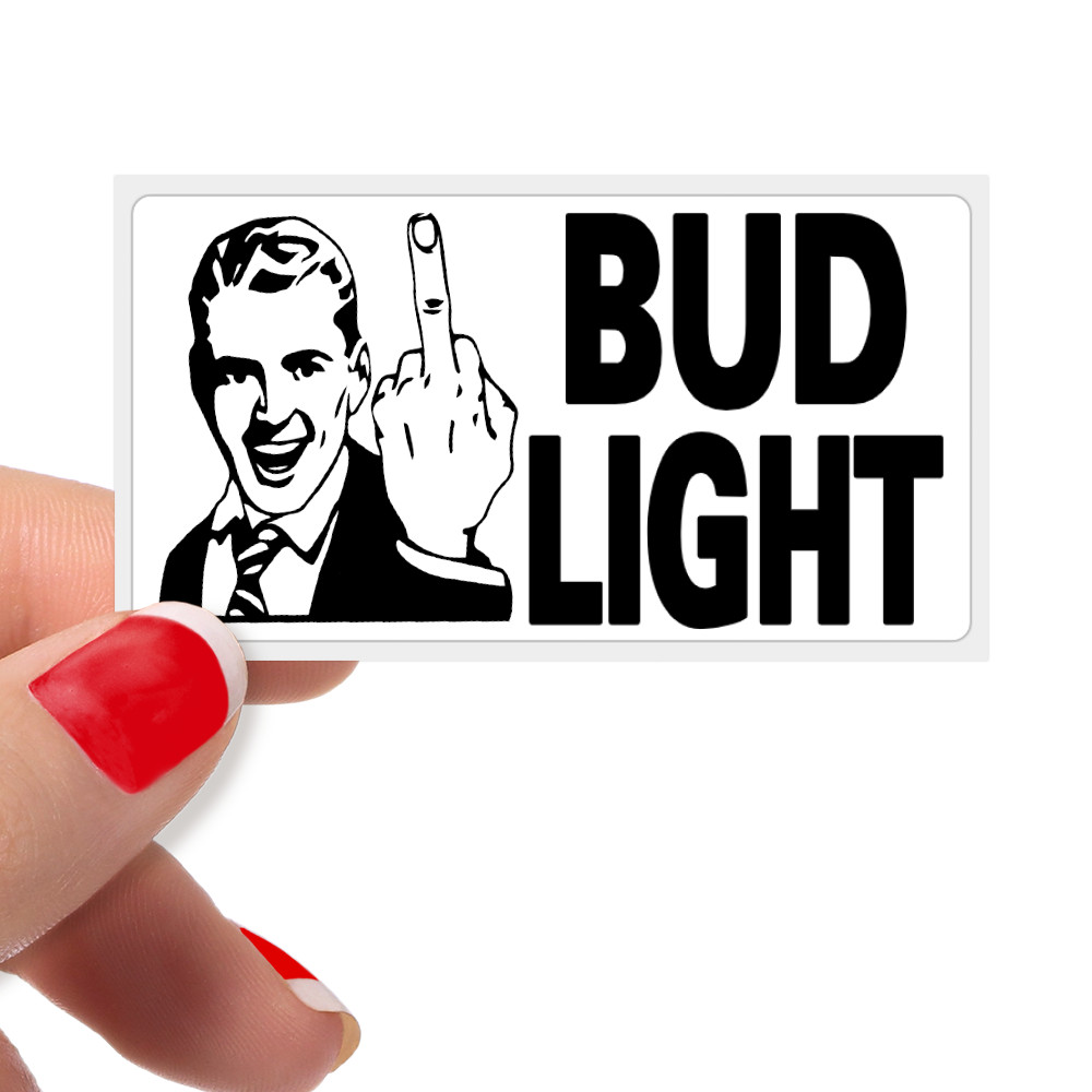 Boycott Bud Light Statement Stickers – Bulk Funny Flip Bird Busch Beer Protest