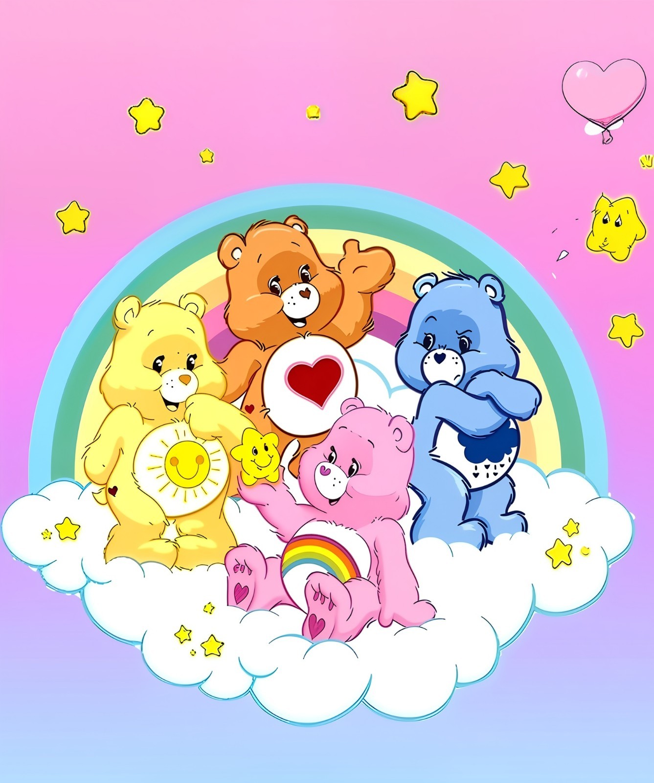 Care Bears Friends 4 Inch Laminated Vinyl Sticker Indoor Outdoor UV Waterproof