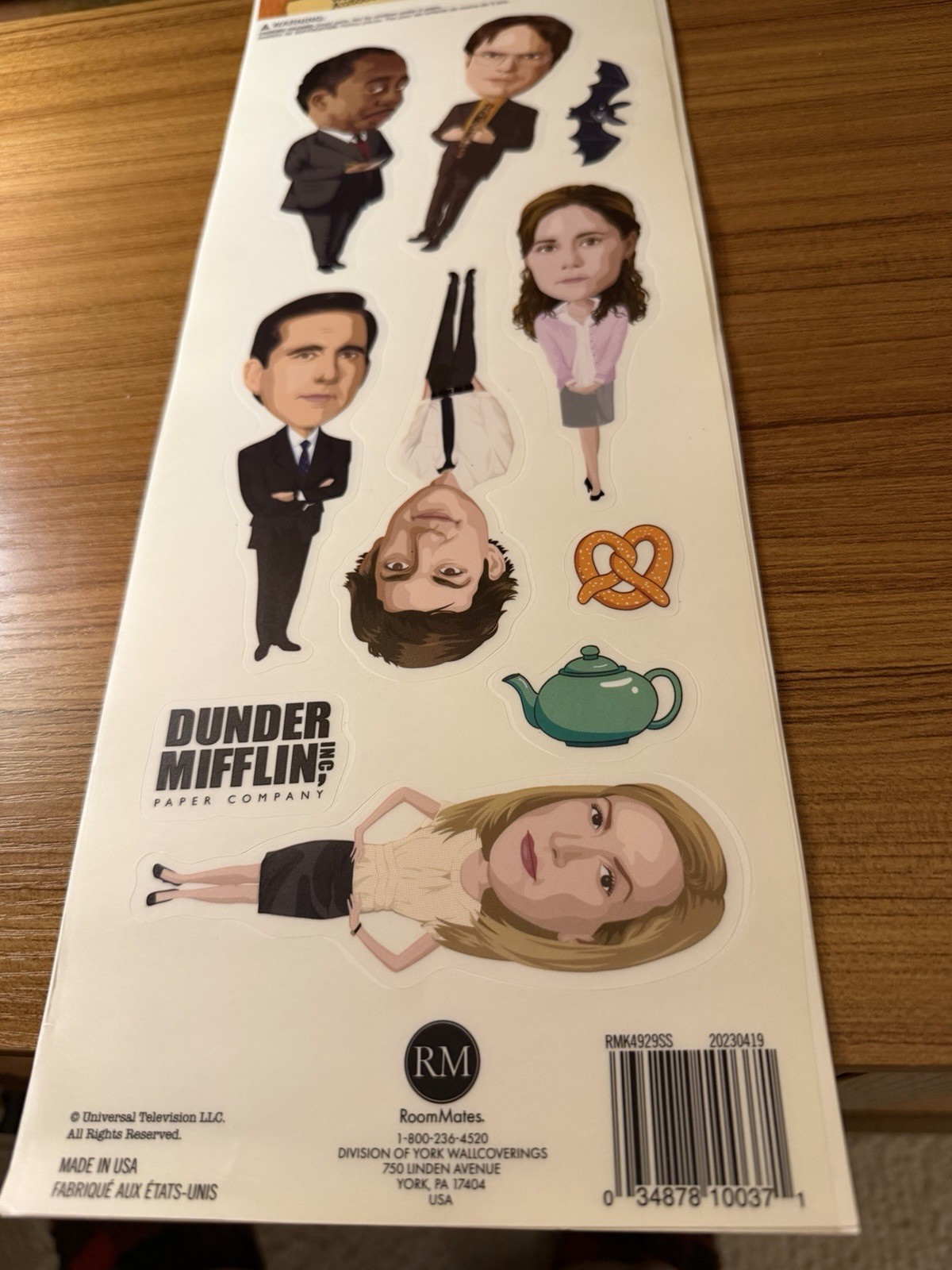 THE OFFICE 10 Wall Decals Removable & Repositional 5” Fat Head Stickers NEW