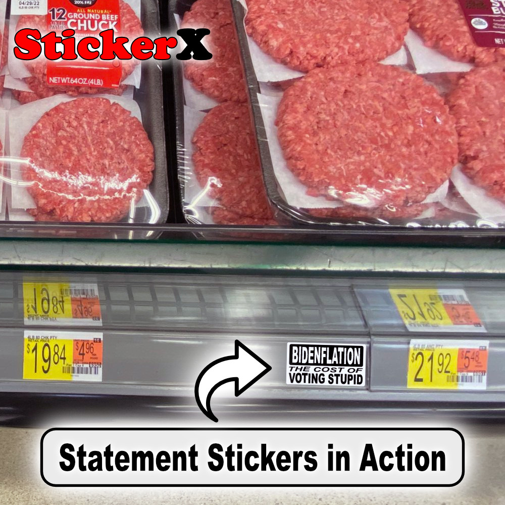 BIDENFLATION Stickers Trump 2024 Anti Joe Biden Prank Gag Joke Statement 25+ PCS