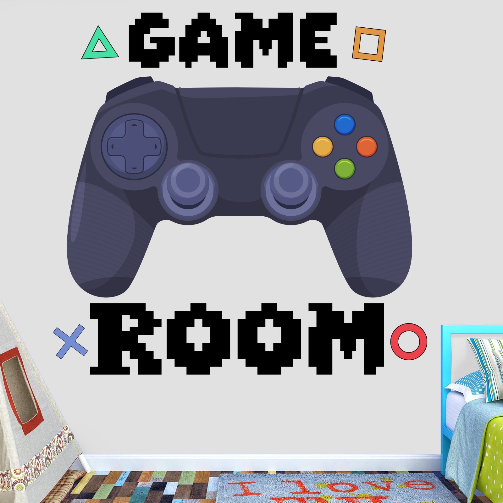 Game Room Wall Decal Sticker Mural Vinyl Video Game Controller Art Decor M-68