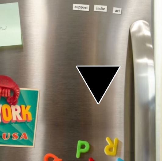 Black Triangle Lesbian Pride Die cut Glossy Fridge Magnet