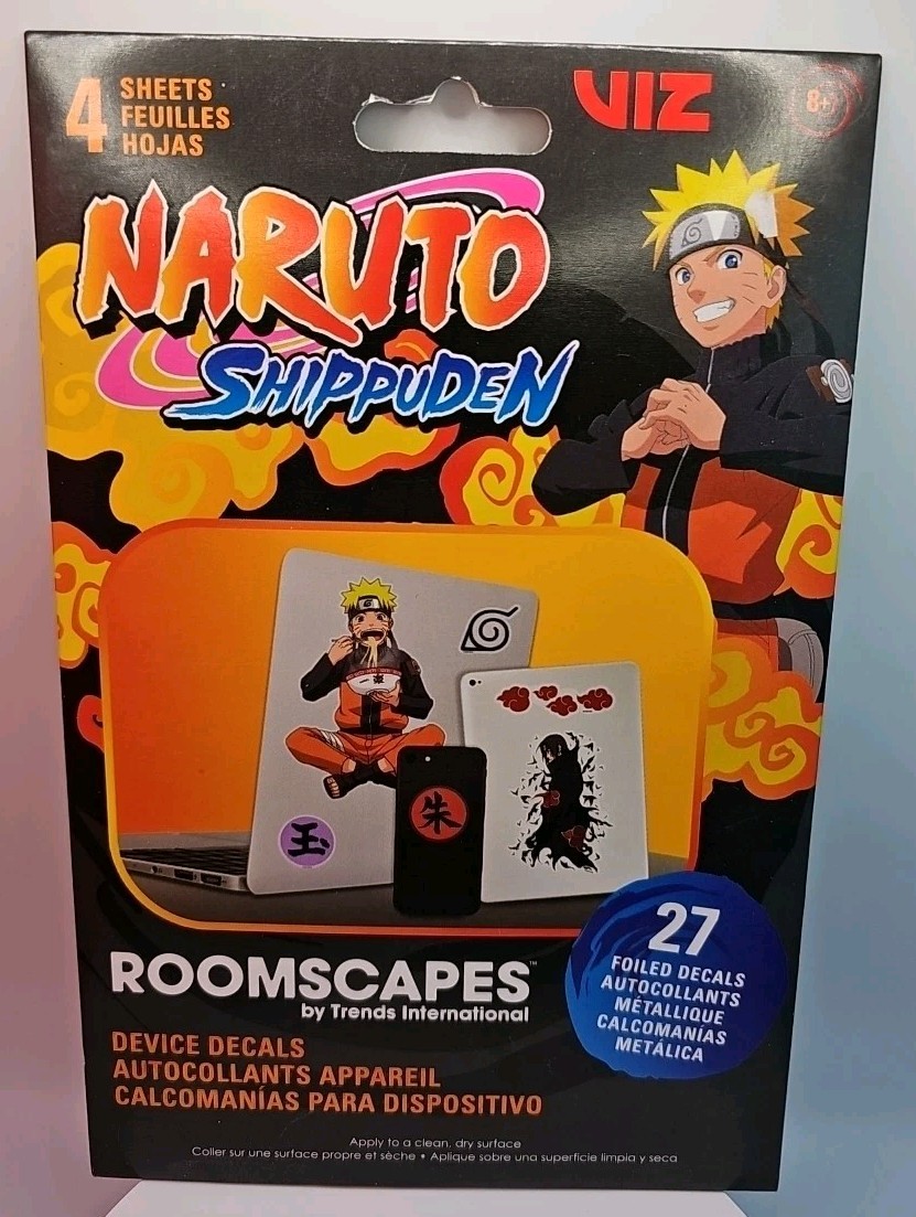 Naruto Shippuden Roomscapes Device Decals 4 Sheets 27 Foiled Decals Trends Int'l