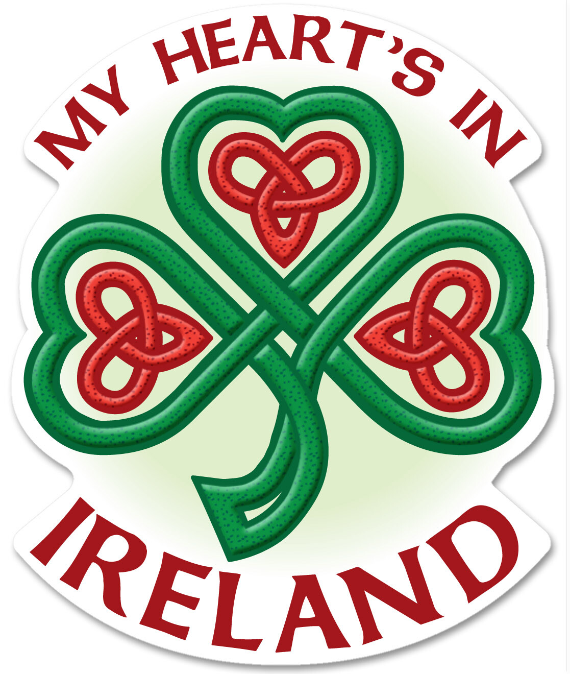 Celtic Shamrock Love Heart Ireland Irish Decal Sticker
