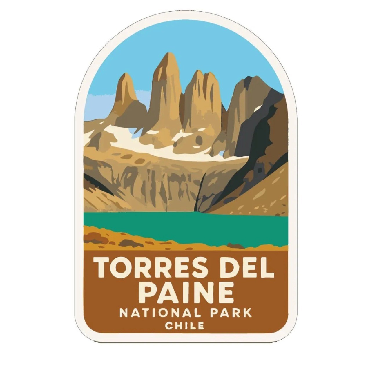 Torres del Paine Chile Iron On Heat Transfer Vinyl HTV World National Parks