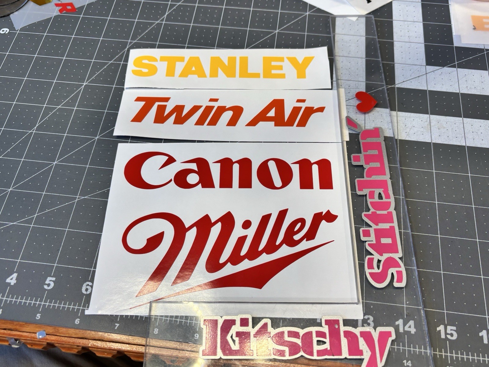 TWO Canon Logo Die Cut Vinyl Decals Car Truck Glass, Etc Photography Electronics