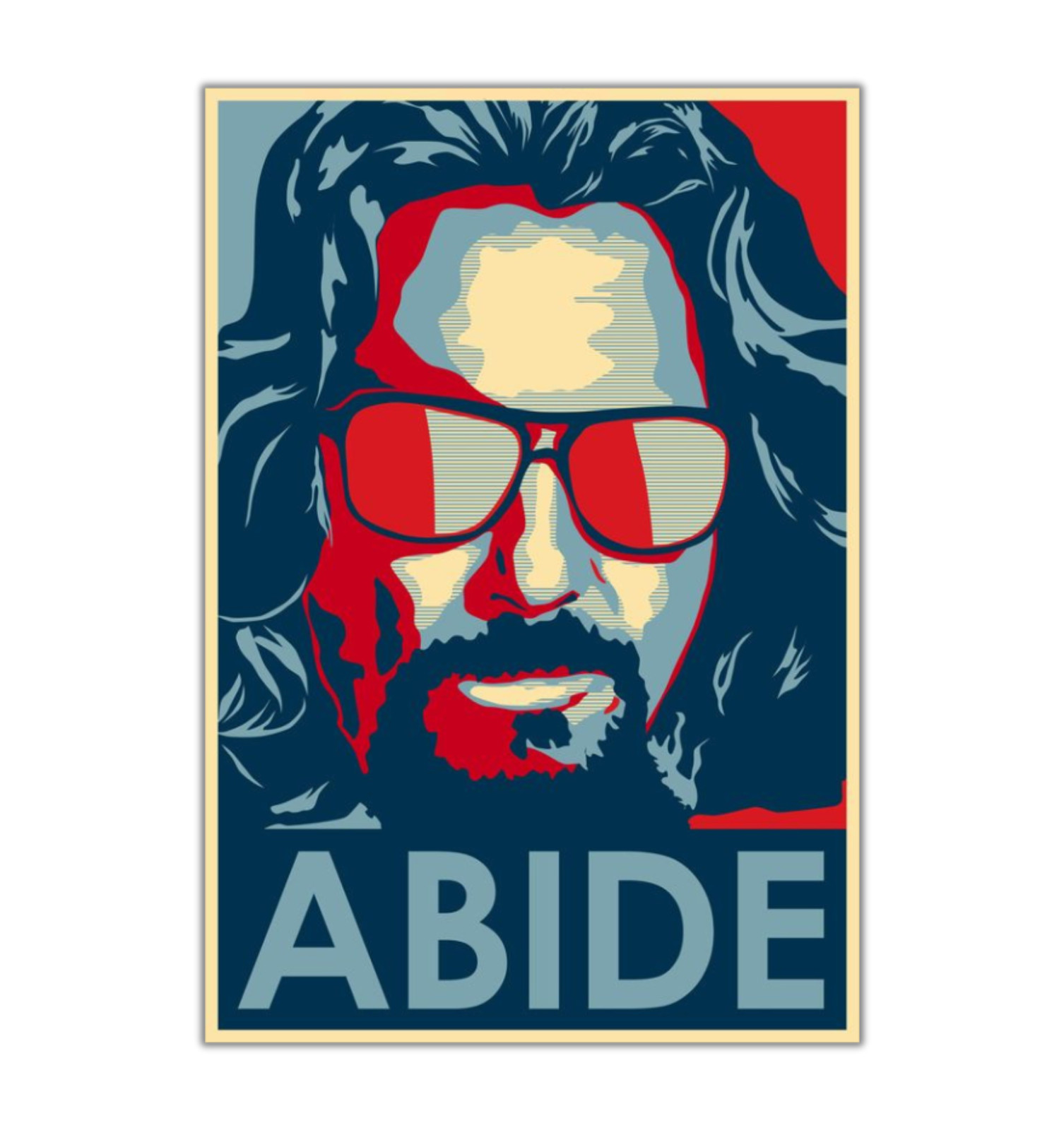 Big Lebowski The Dude Abides Fridge Magnet or Laptop Sticker