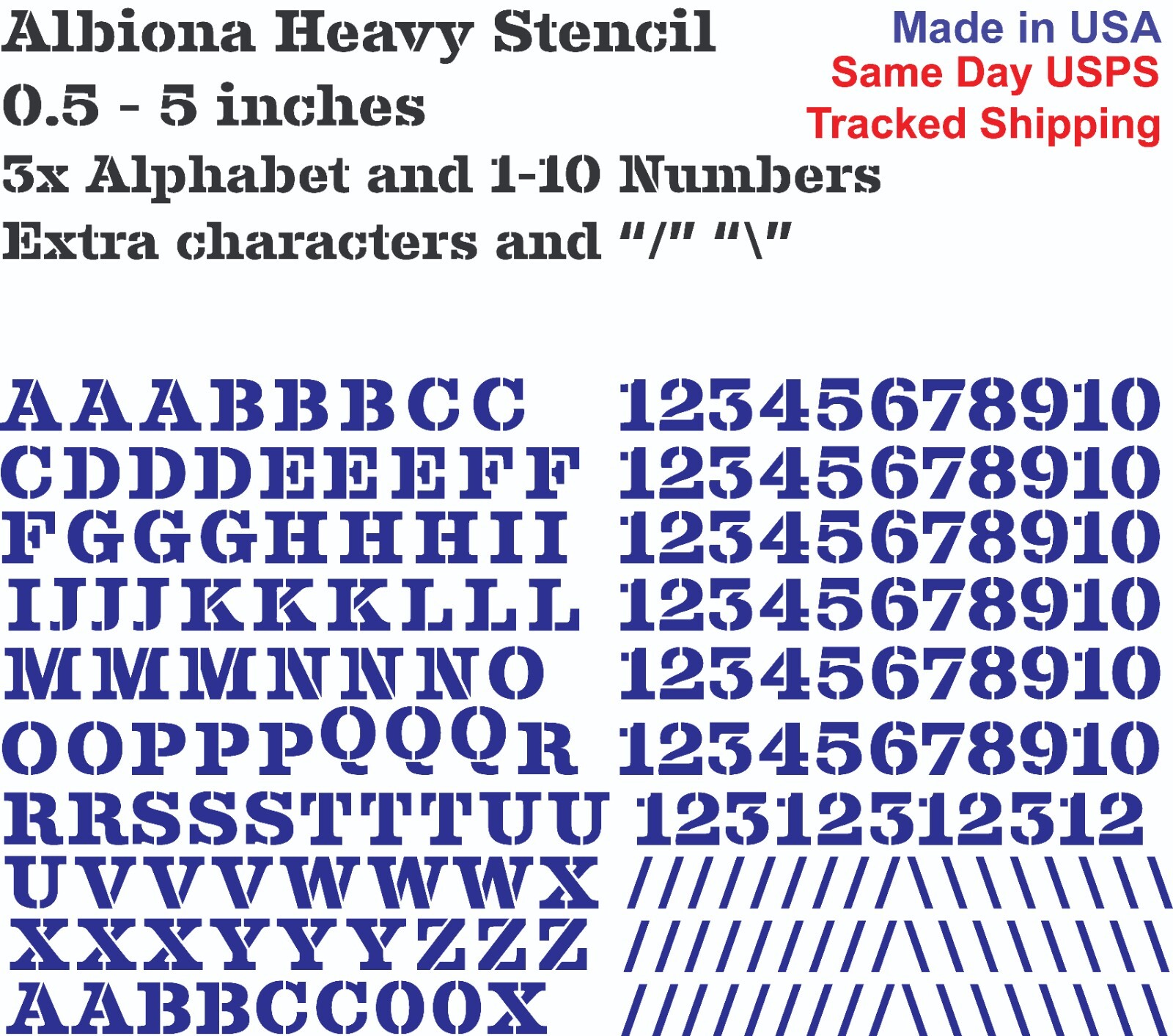 3XAlphabet A-Z & 1-10 Vinyl Stencil Decal Numbers – Mailbox, Shop, Wall, Locker