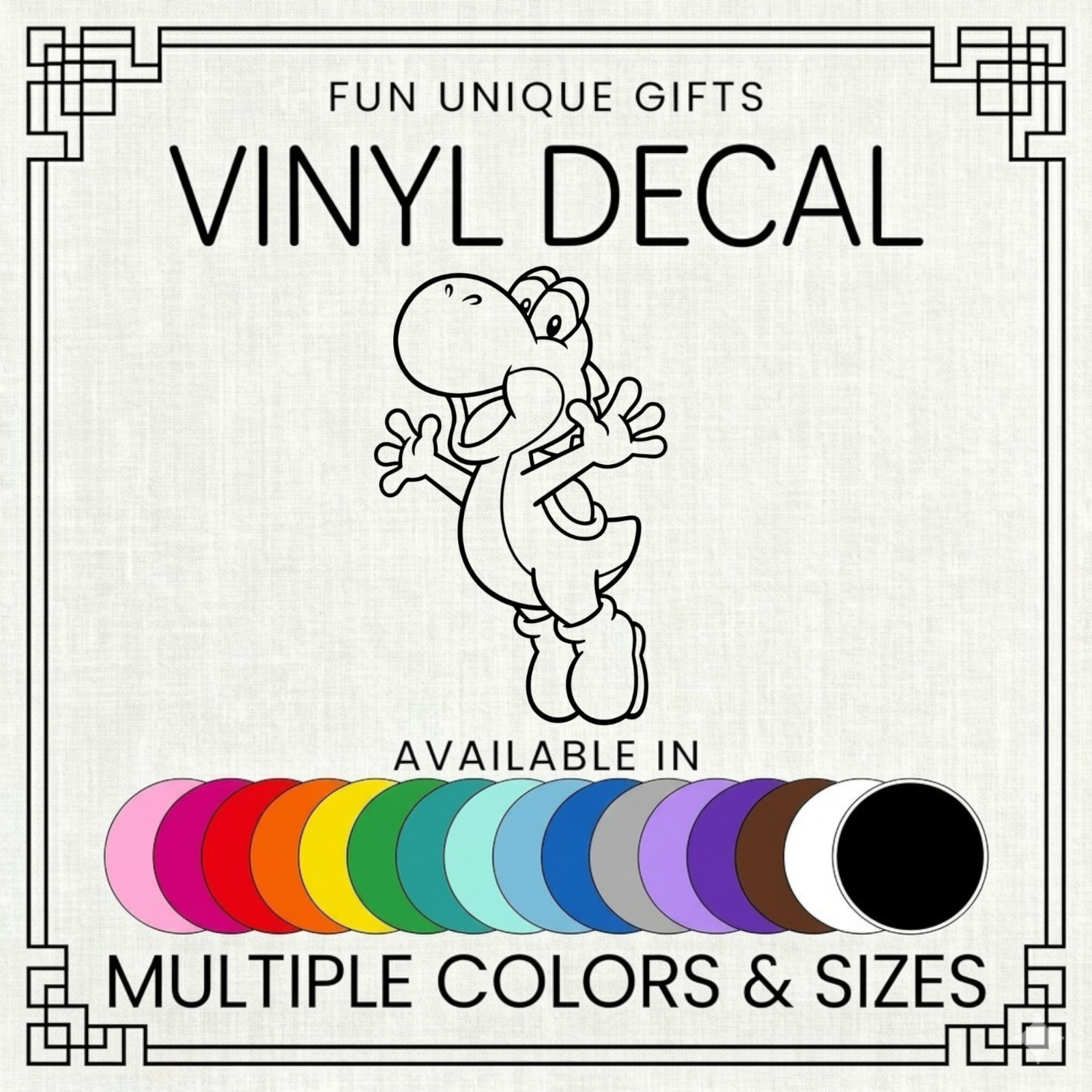 Yoshi Mario Vinyl Decal Sticker -Multiple Colors & Sizes- SHIPS FREE!