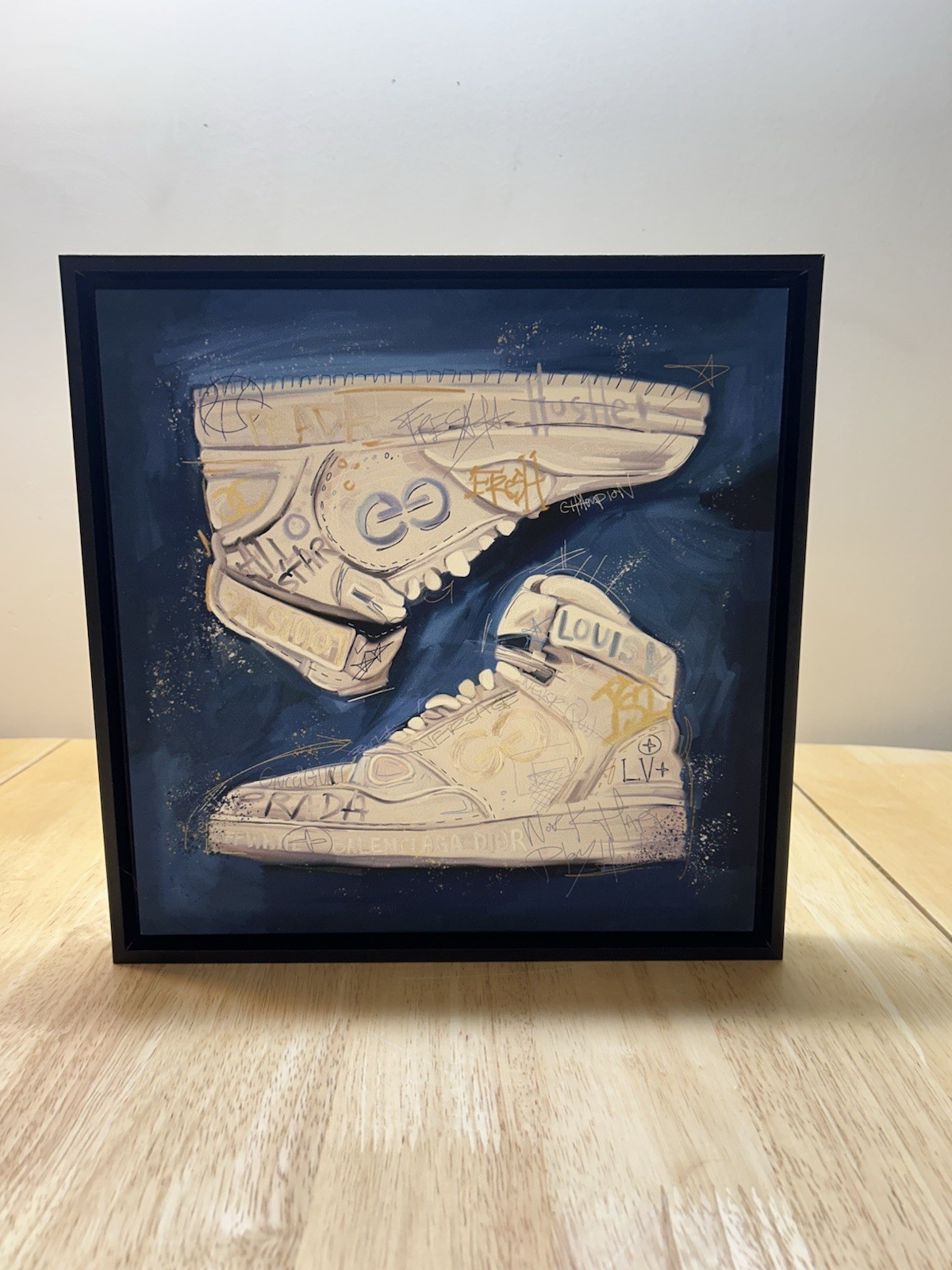 Canvas Wall Decor – Designer Tennis Shoes – 12”x12”
