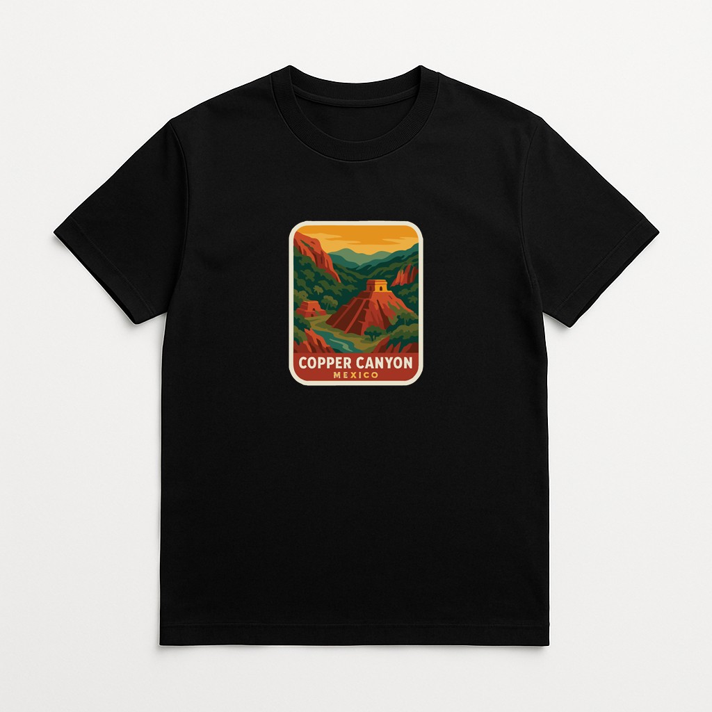 Copper Canyon Mexico Iron On Heat Transfer Vinyl HTV Die-Cut Symbolic Landmark
