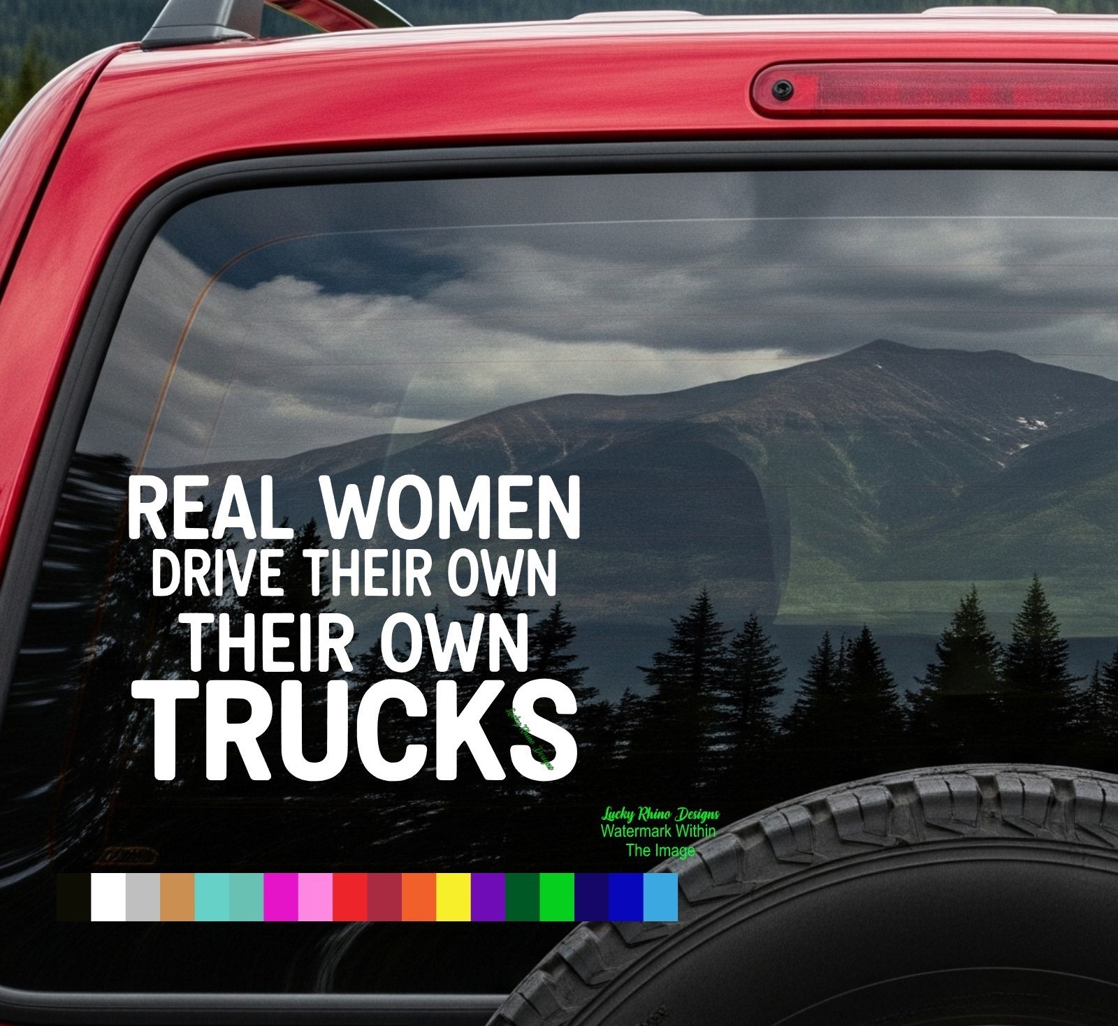 Off-Road 4×4 Truck Girl Power Decal Window Sticker – Women Drive Their Own Truck