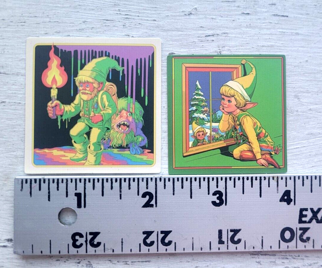 Haunted Active Spirit Creepy Witch Holiday Elf Sticker Lot Of 5 Pcs Pc