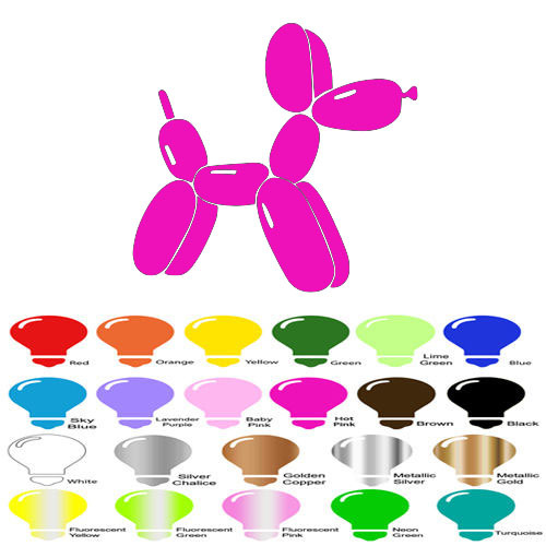 Balloon Animal Dog Decal Sticker for Car Window Bumper Wall Door Decor Laptop