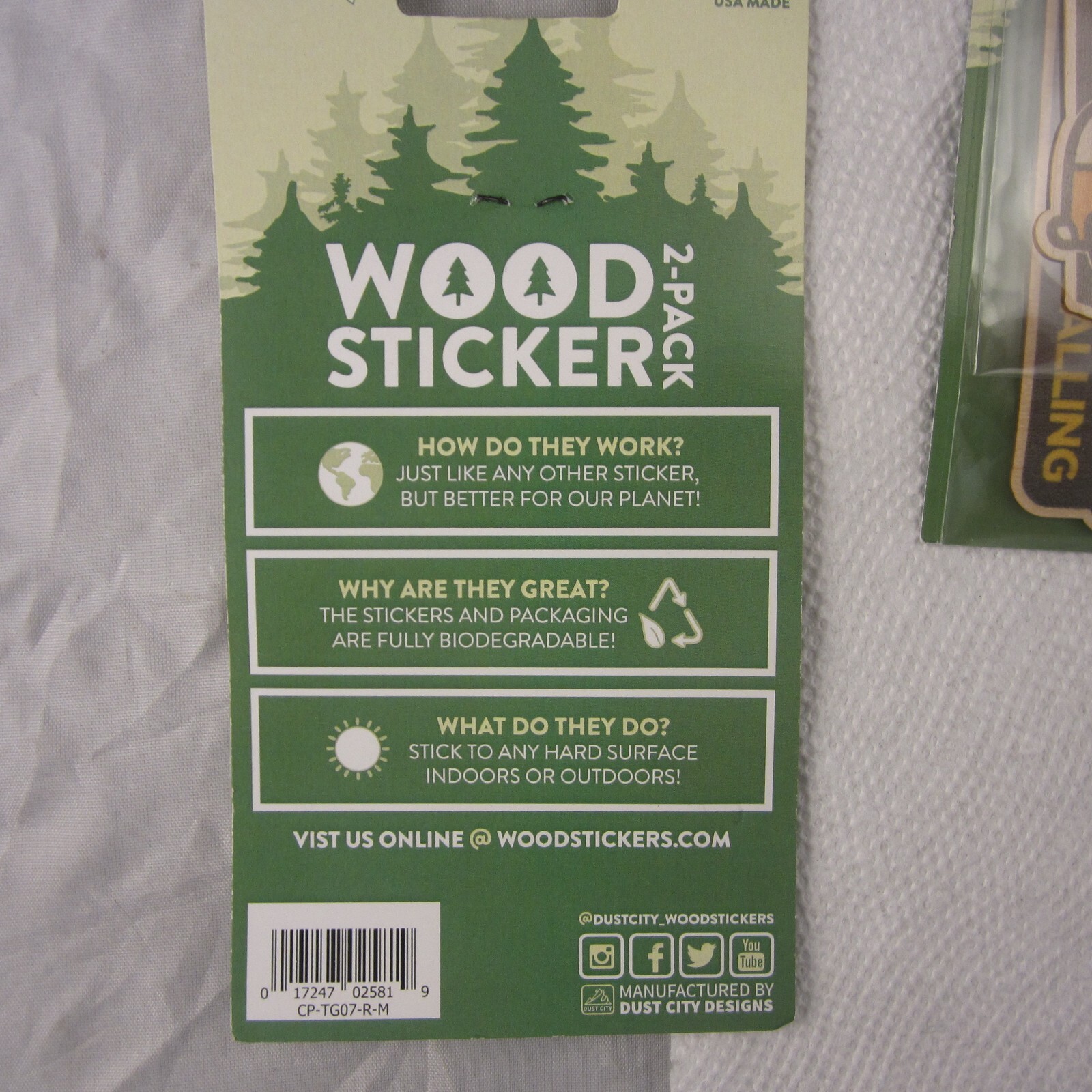 Wood Stickers Sustainably Sourced Real Wood Flexible And Eco Friendly Dust City.