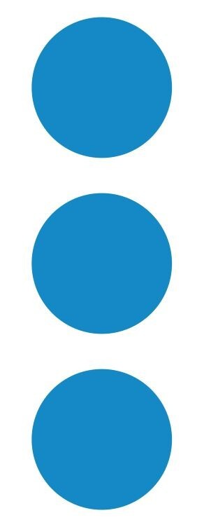 3" Medium Blue Round Label Dots Stickers Color Coding Inventory 3 Inch Dot