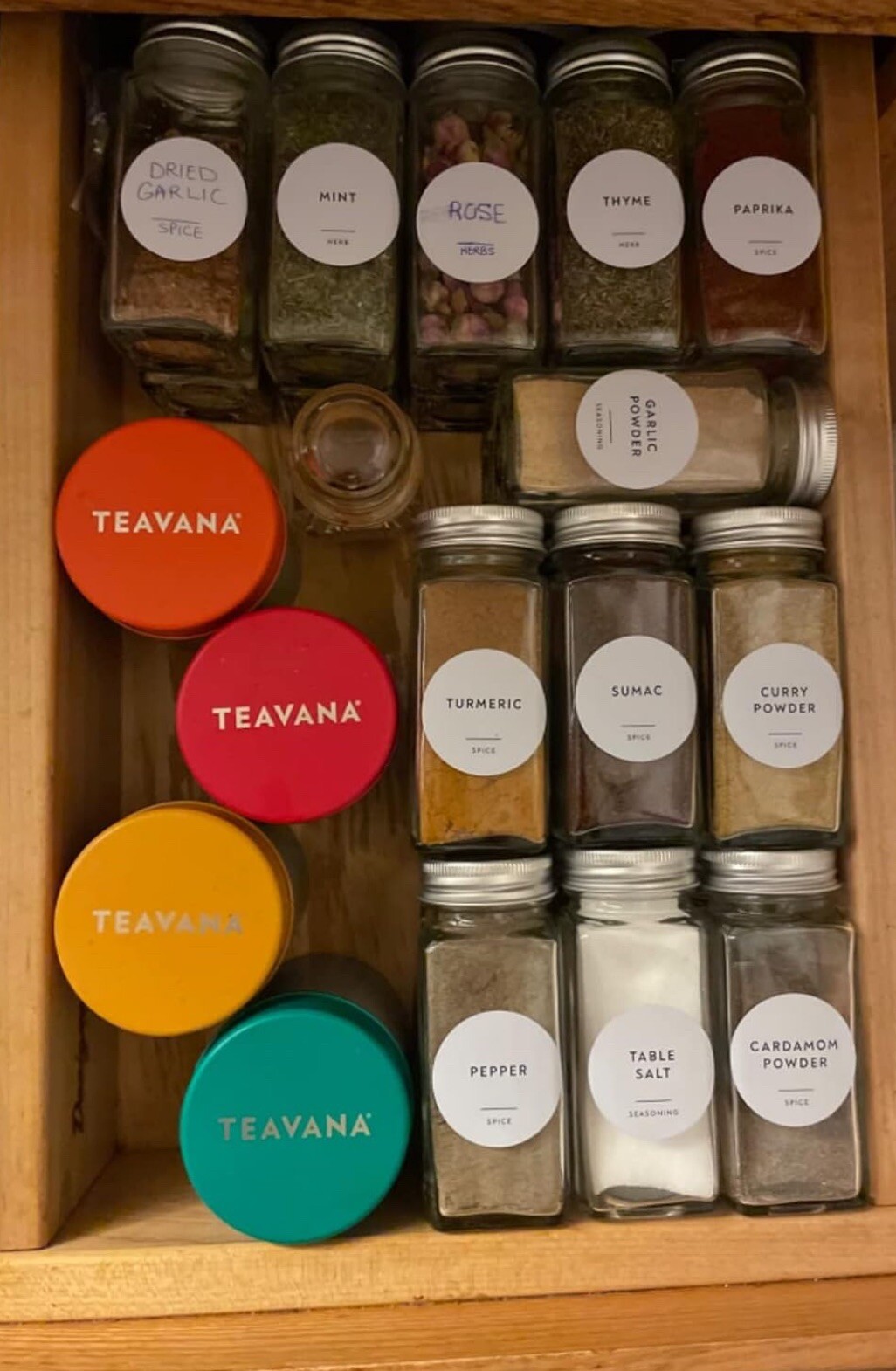 459 Minimalist Spice Jar Label Set, Black Text on White Vinyl Waterproof Labels