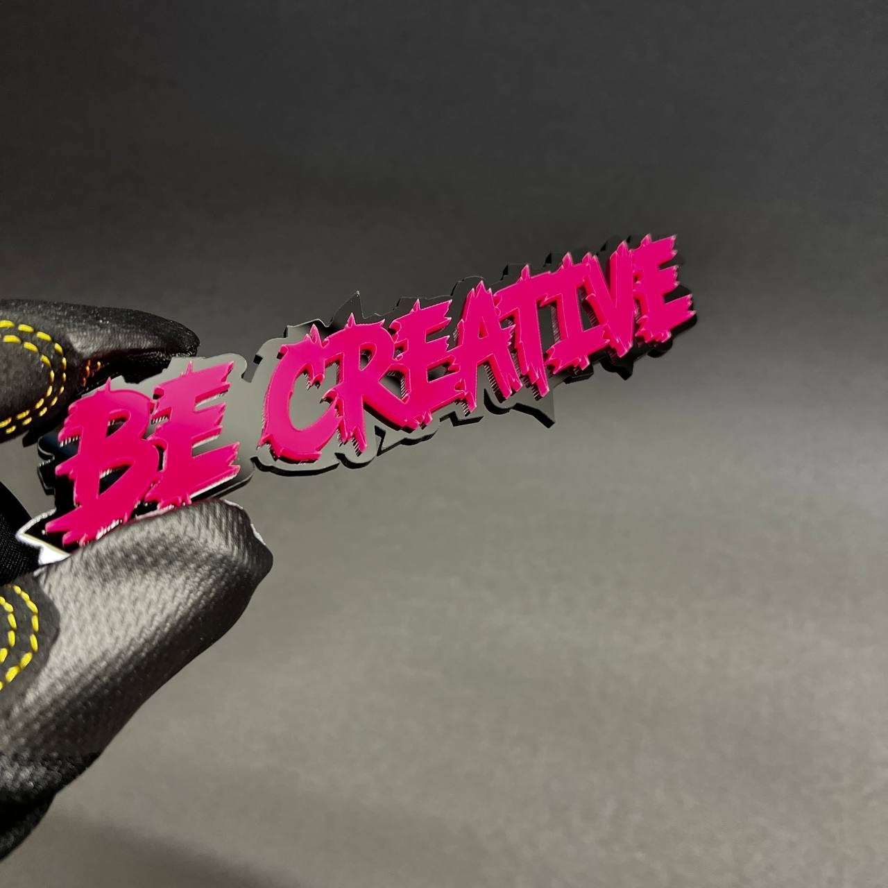 1PC BE CREATIVE Custom 3D Text Car Badge Fender Emblem Tailgate Toolbox Decal