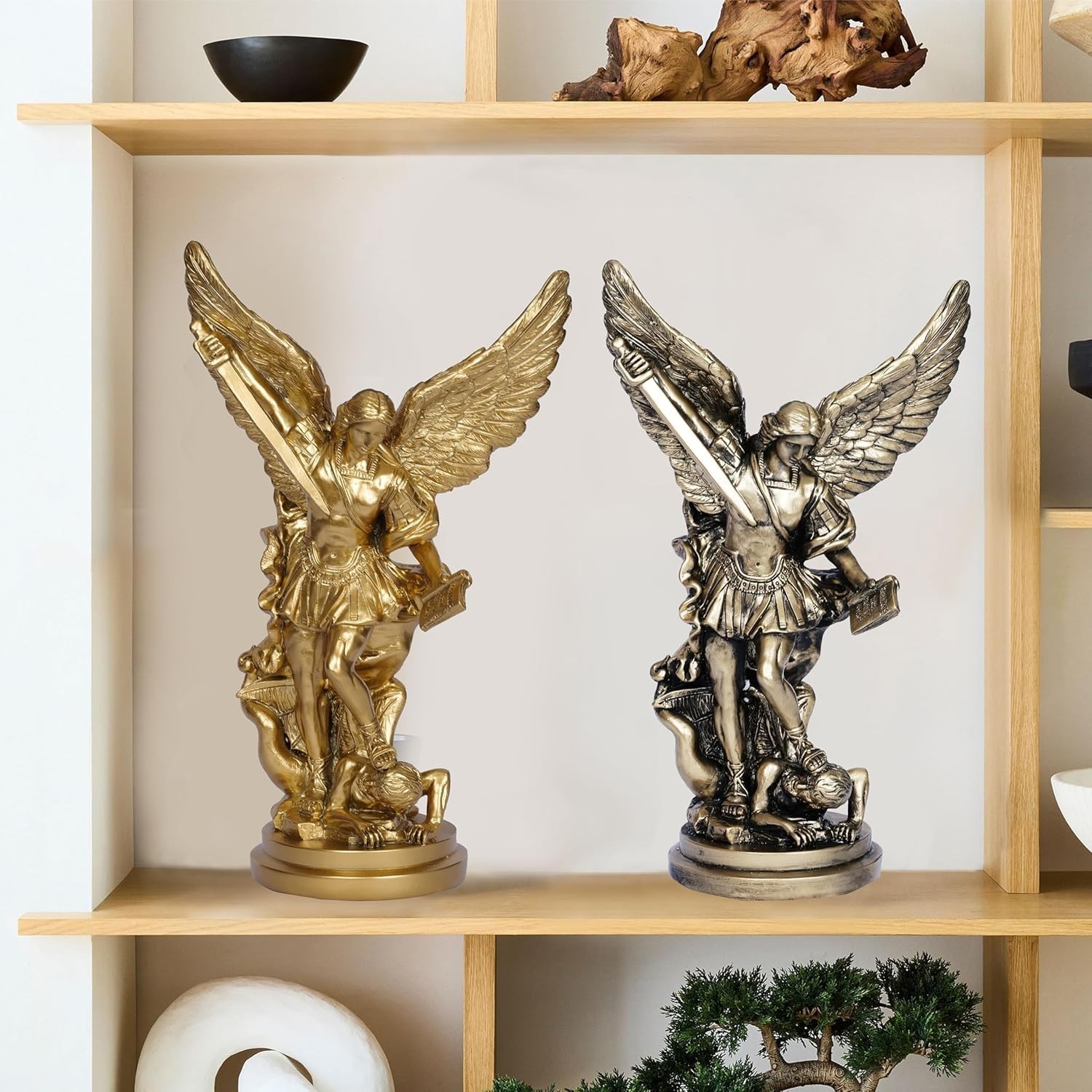 12.2in St Michael Archangel Statue San Miguel Arcangel Statue Saint Michael Defe