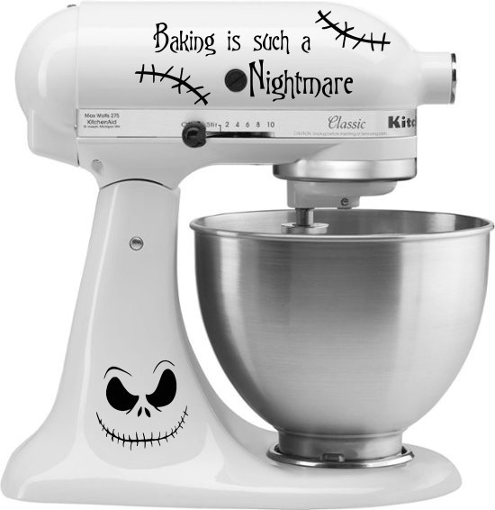 Jack Skellington Nightmare Before Christmas Kitchen Aid Decal Sticker – 2003
