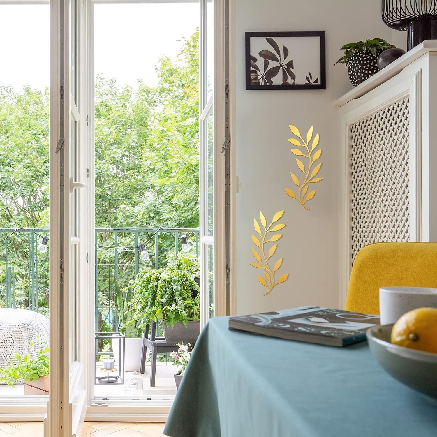 Stunning Gold Leaf Wall Decor Set – Perfect for Bedrooms and Living Areas