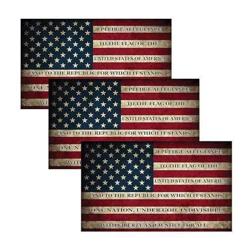 Pledge of Allegiance US United States of America USA Flag Car Truck Window De…