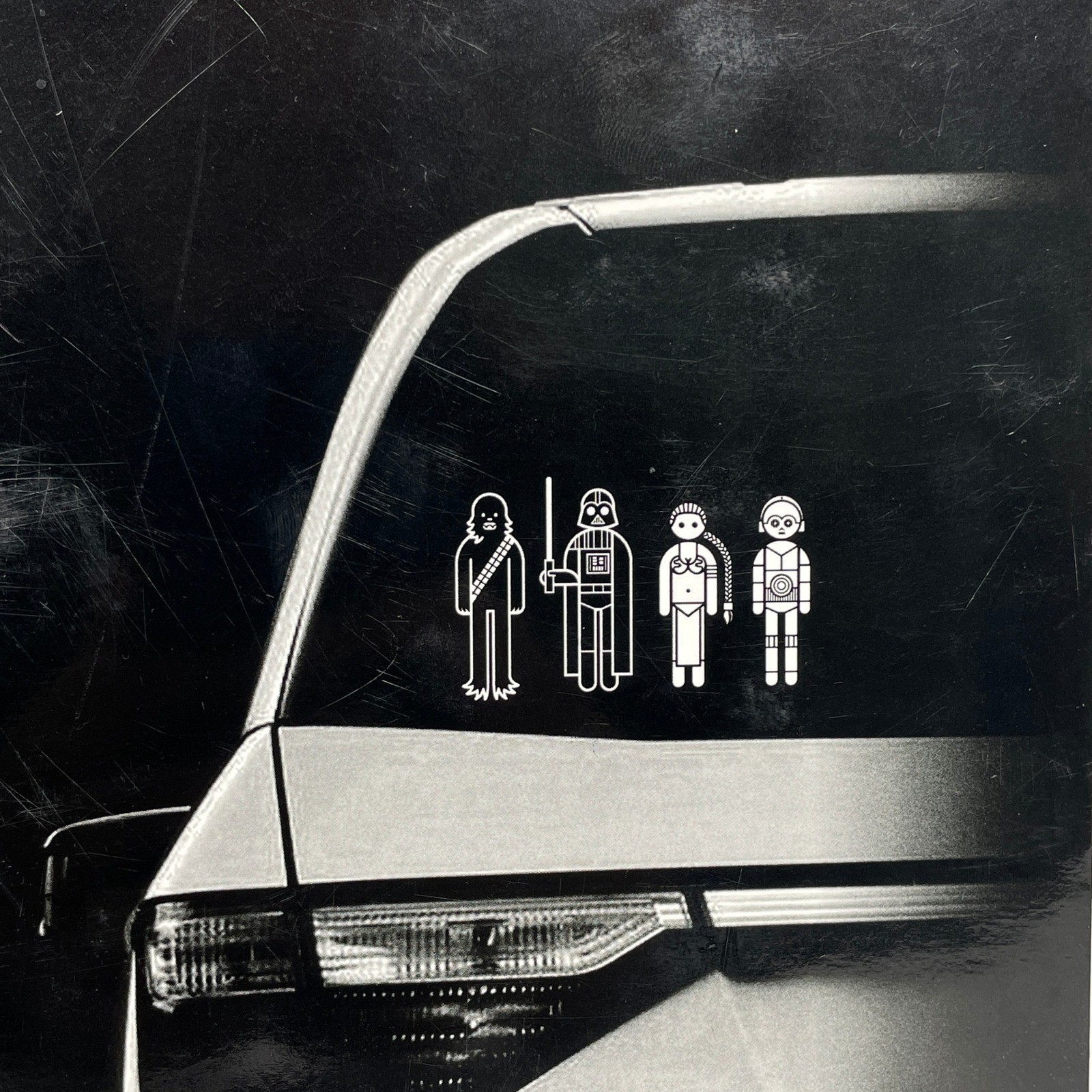 Star Wars Family Car Decals Set 50 Piece ThinkGeek Vader Yoda Chewbacca NEW