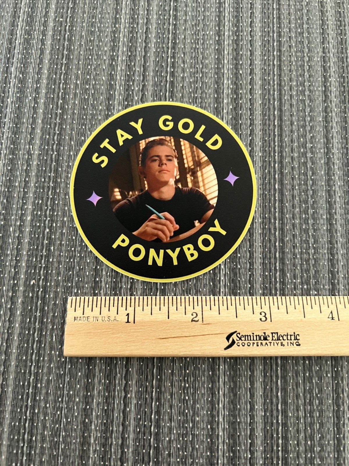 STAY GOLD PONYBOY 3" Circle Sticker The Outsiders film NEW