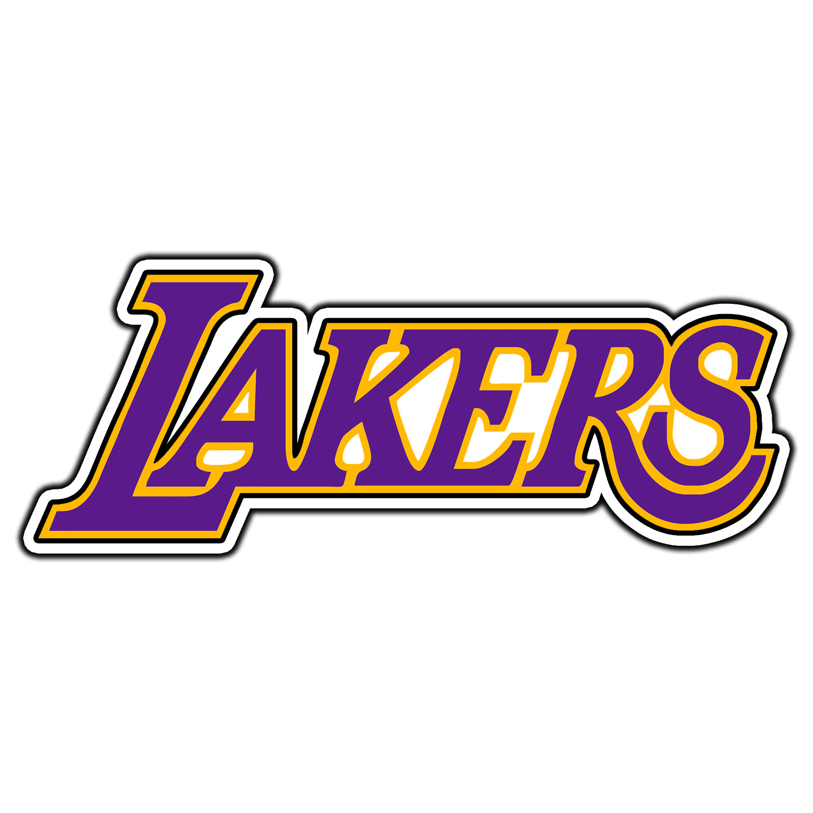 Los Angeles Lakers Script Logo #2 Fan Sticker Waterproof Vinyl Decal Die-Cut