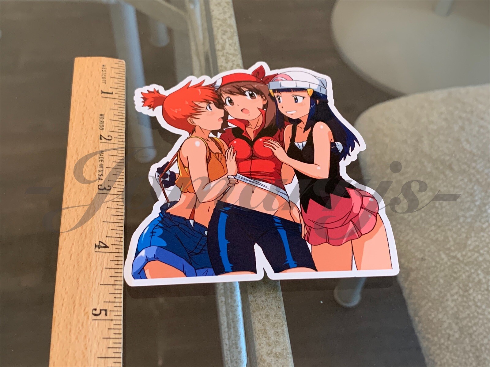 Pokemon Anime Misty Kasumi May Haruka & Dawn Hikari Sticker Decal bikini sun fun
