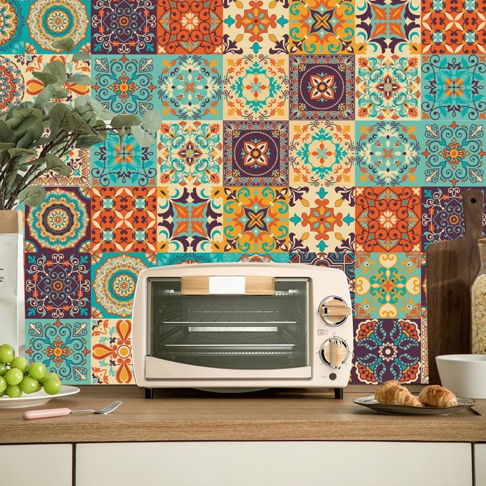 Upgrade Your Space with Elegant Moroccan Tile Stickers for Bathroom and Kitchen