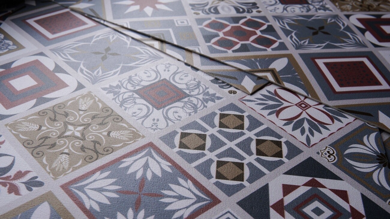 Kitchen Tile Stickers Splashback Backsplash Floor Peel and Stick Oriental motif