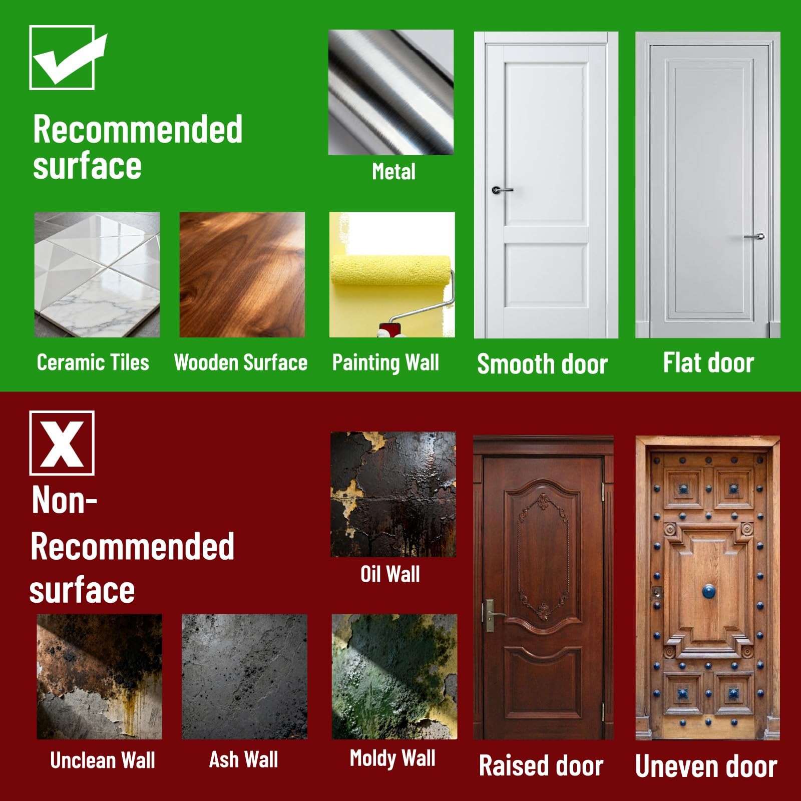 3D Wood Door Sticker Vintage Peel and Stick Door Mural Pattern PVC Adhesive D…