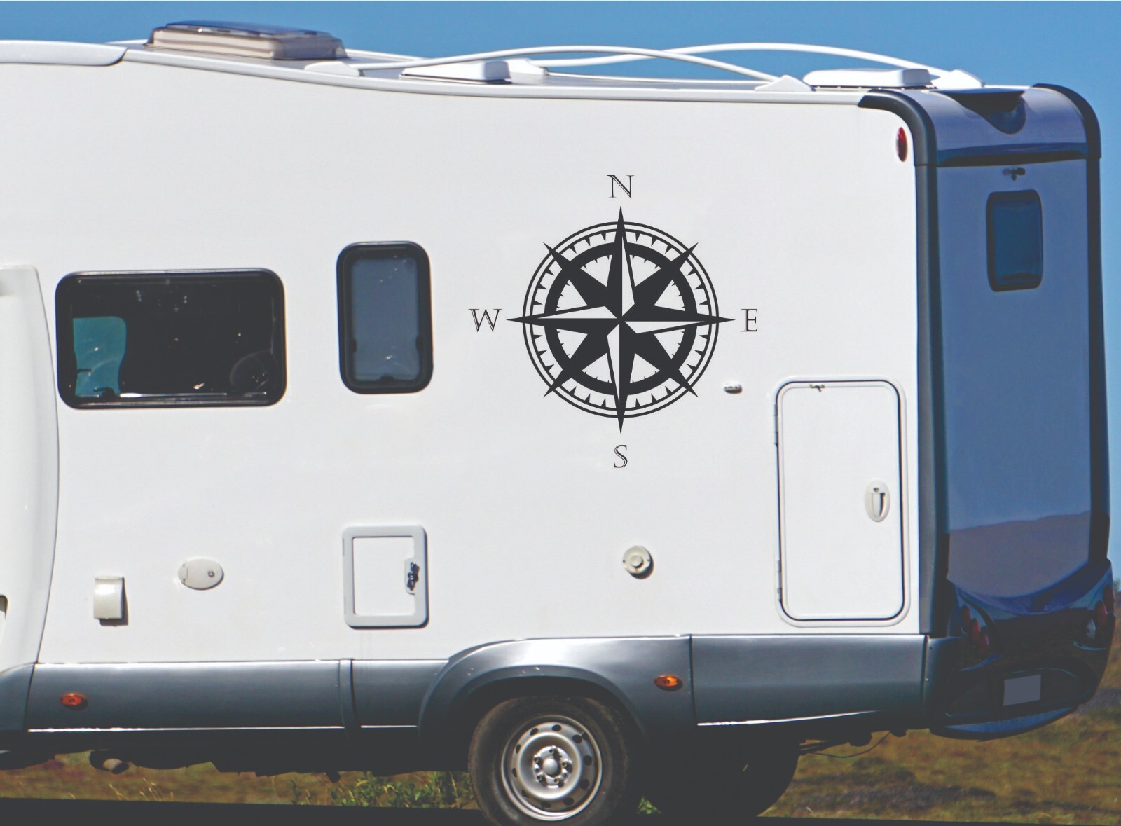 Vinyl Decal Compass Style #2 Transfer Sticker For Walls Vehicle RV Premium Vinyl