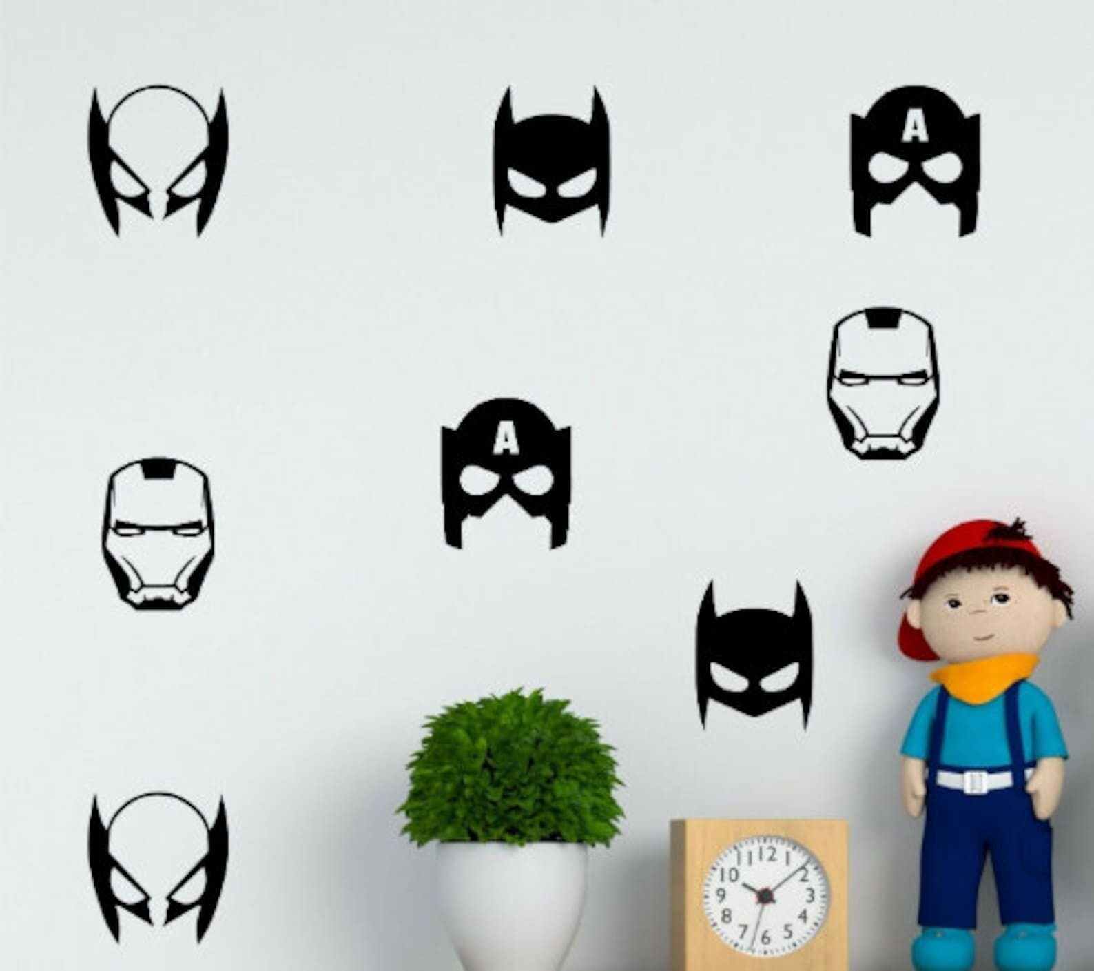 Set of Mixed Super wall decals stickers wall pattern – Multiple Colors, Sizes