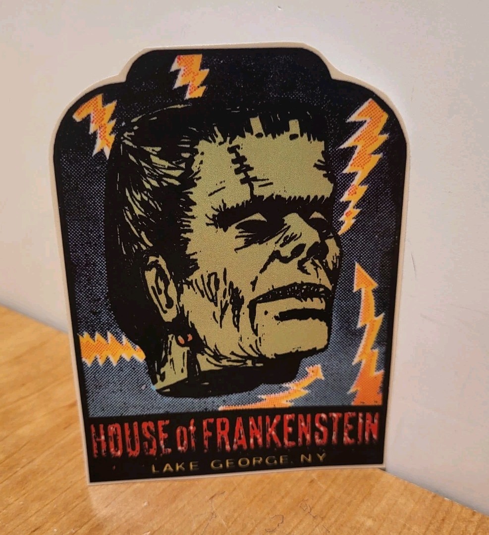 HOUSE OF FRANKENSTEIN Lake George NY 4.5 x 3.5 Soouvenir Decal ARLON