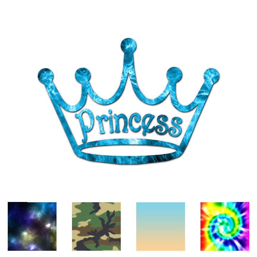 Princess Crown Tiara – Vinyl Decal Sticker – Multiple Patterns & Sizes – ebn2326