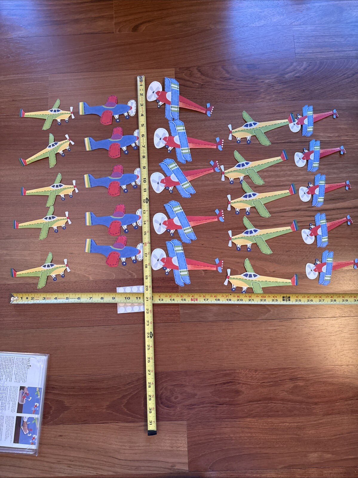 NEW 25 Pottery Barn Kids Vintage Airplane Planes Wallies Wall Cutouts Decals