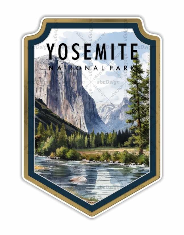 Yosemite National Park Sticker, Peel N' Stick, Different Sizes