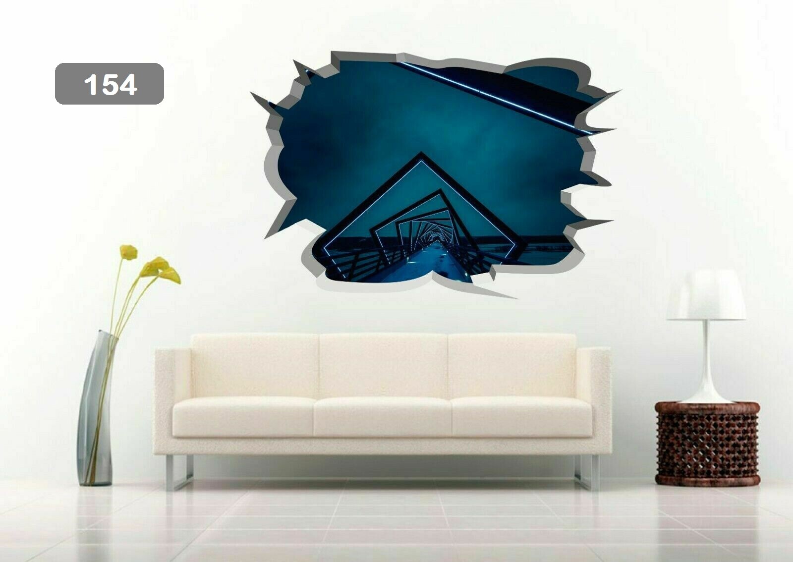 Bridge New York London Budapest California 3D Wall Sticker Vinyl Decal Art Mural