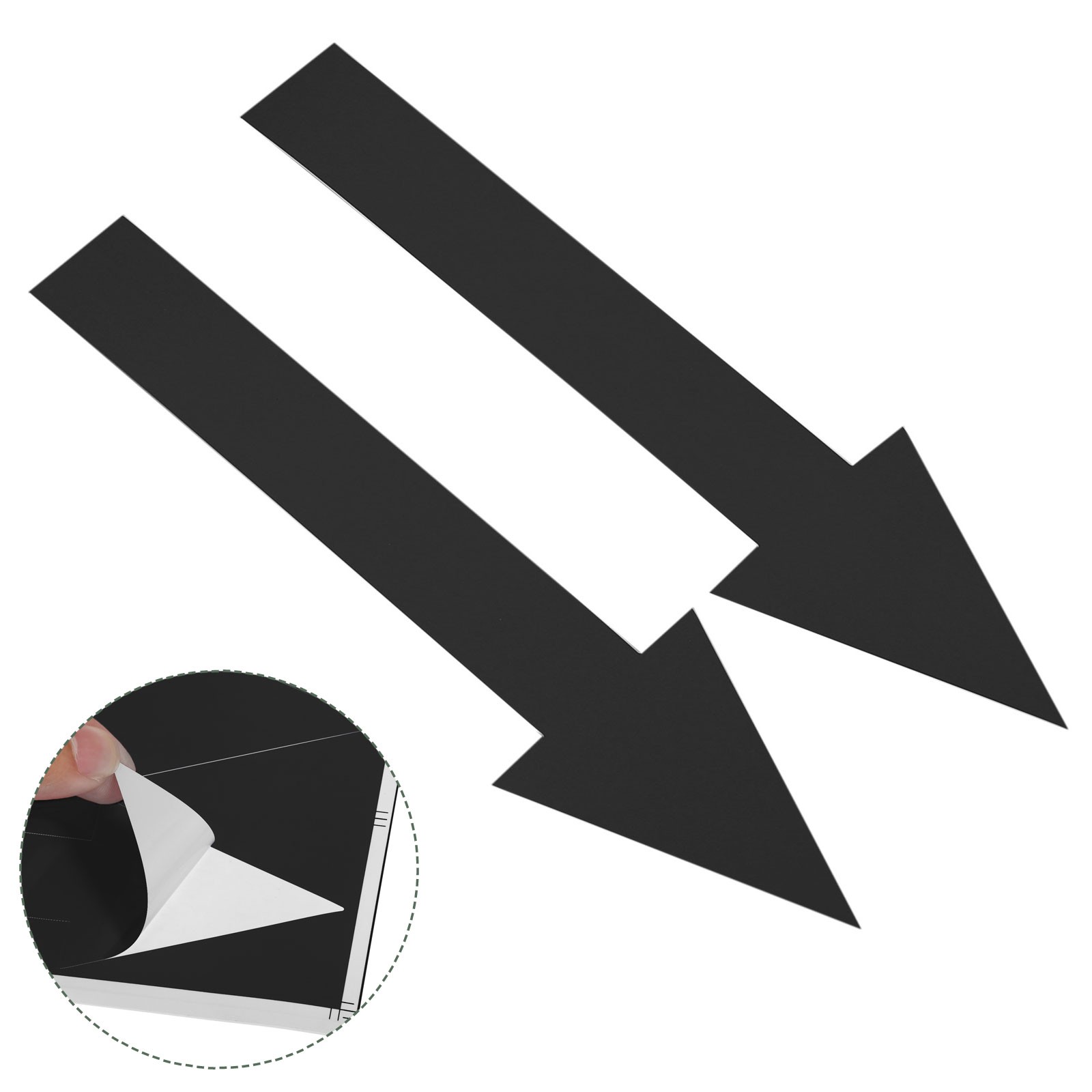 40pcs Arrow Sticker Sign 20x5cm Floor Decal PVC Self Adhesive Wall Marking Black