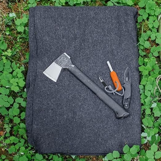 Arcturus Military Wool Blanket – Warm, Thick, Washable – Great for Outdoors, Cam