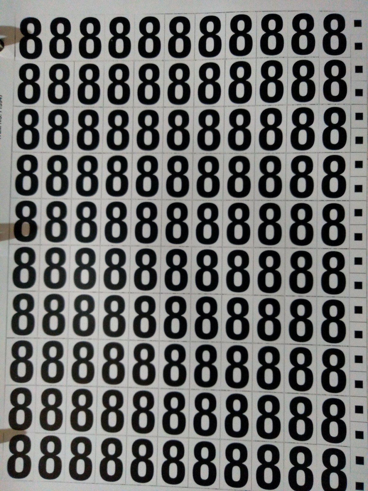 1" Set of Digits Numerals Mailbox Home Locker House Numbers Vinyl Sticker Decal